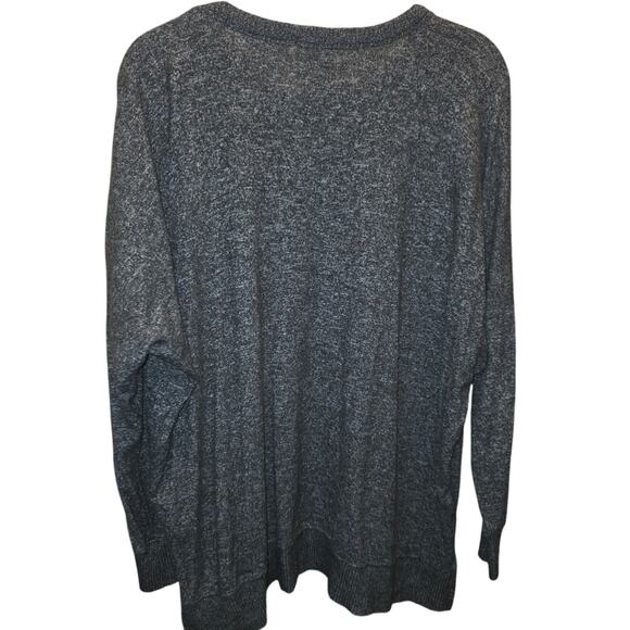 Aerie Medium Dark Gray Heathered Lightweight Pullover Sweater Size Medium GUC - Picture 2 of 3